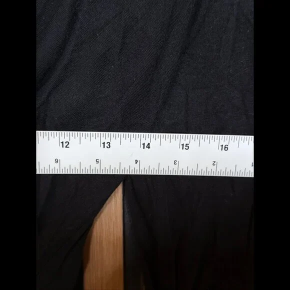 Olmar and Mirta Rick Owens Top 8 / M Women Black Long Sleeve Ruched Angora Shirt - Picture 3 of 12